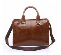 JINGYAN Mallettes MenBusiness Office Briefcase Computer Laptop Handbag Male Top Leather Tote Man Large Solid Shoulder Bags Black Vintage Bag