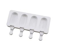 JINGYAN Moules à glace 4 Cell Big Size Silicone Ice Cream Mold Popsicle Molds DIY Homemade Dessert Freezer Fruit Juice Pop Maker Mould Cube