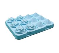 JINGYAN Moules à glace Silicone Molds Ice Cube Tray with Lid Rose Flower Diamond Shape Reusable Mold Bar Kitchen Accessories Cream Maker Tool(Blue)