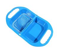 JINGYAN Panier de vidange Foldable Plastic Fruit Vegetable Washing Basket Sink Drain Bowl Dish Plate Tableware Storage Holder Kitchen Organizer Supplies(Blue)