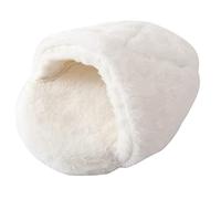 JINGYAN Paniers pour Chiens Cave Non Slip Cushion Bed Hamster Nest Hedgehog Hideout Small Animals Cage Supplies Warm House 4 Colors(White,L)