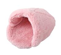 JINGYAN Paniers pour Chiens Cave Non Slip Cushion Bed Hamster Nest Hedgehog Hideout Small Animals Cage Supplies Warm House 4 Colors(Pink,L)