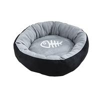 JINGYAN Paniers pour Chiens Dog Bed Round Warm Soft Sleeping Bed Kennel Blanket with Pillow Pet Sofa Cushion Cushion Sofa Pet Supplies(S)