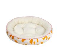 JINGYAN Paniers pour Chiens Super Soft Pet Bed Summer Pet Cool Feeling Nest Round Bed for Pets Cats Dogs Winter Summer Bed 3 Sizes Pet House(2,L 60cmx48cm)