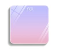 JINGYAN Pèse-personne numériques Bathroom Body Fat Weight Scale Glass Electronic Home Smart Check LED Display Weighing High Quality Digital Precision(LED gradient purple)