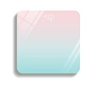 JINGYAN Pèse-personne numériques Bathroom Body Fat Weight Scale Glass Electronic Home Smart Check LED Display Weighing High Quality Digital Precision(LED gradient pink)