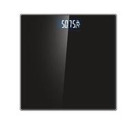 JINGYAN Pèse-personne numériques Battery Electronic Digital Scale Home Electronics Body Weight for Women Man Health Weigh Glass Bathroom Household 180KG(Black)