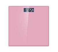 JINGYAN Pèse-personne numériques Battery Electronic Digital Scale Home Electronics Body Weight for Women Man Health Weigh Glass Bathroom Household 180KG(Pink)