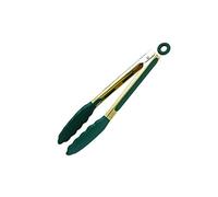 JINGYAN Pince à glaçons Green Gold Silicone Kitchen Food Tongs Non-Stick Steak Meat Clip Vegetables Salad Barbecue Clamp Tools Home Cooking Utensils