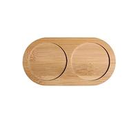JINGYAN Plateaux de Service Bamboo Tray Oval Soap Dispenser Wooden Dish Mini Plant Pot Rack Bathroom Kitchen Storage Home Decor(S)