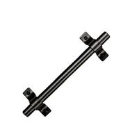 JINGYAN Poignées de portes Noir En Acier Au Carbone Pays Grange Porte Coulissante Tirer Armoire Flush Vintage Ensemble De Quincaillerie Poignée Bois Meubles Intérieur