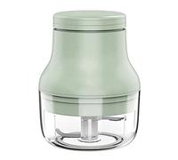 JINGYAN Presse-purée KATA Garlic Puller 250ml Mini USB Wireless Electric Garlic Masher Press Mincer Vegetable Meat Grinder Food Chopper Kitchen Tool(Light green)