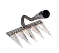 JINGYAN Râteaux Weeding Hoe Rake Farm Tool Scarifier Artifact Agricultural Tools Tooth Nail Harrow Metal Gardening(6 Tines)