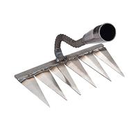 JINGYAN Râteaux Weeding Hoe Rake Farm Tool Scarifier Artifact Agricultural Tools Tooth Nail Harrow Metal Gardening(5 Tines)