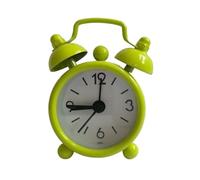 JINGYAN Réveil Mini Alarm Clock Electronic Round Number Double Bell Desk Table Digital Quartz Clock Home Decoration Retro Portable Cute Durable(Green)