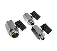 JINGYAN Robinets à boisseau sphérique Brass Ball Valve Threaded Mini Male To Female Air Compressor Water Gas Shut Off Valve(1/4",Male To Female)