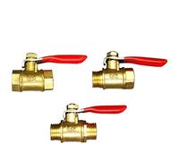 JINGYAN Robinets à boisseau sphérique Female Male Thread Brass 2 Way Shut Off Ball Valve Pipe Fitting Coupler Connector Adapter(1/2",Female to Female)