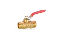 JINGYAN Robinets à boisseau sphérique Red Handle Small Ball Valve Copper Thickened Pagoda Intubation Inner Wire Outer Teeth Switch Straight Valve(FC-1-4)