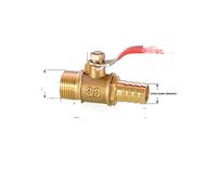 JINGYAN Robinets à boisseau sphérique Red Handle Small Ball Valve Copper Thickened Pagoda Intubation Inner Wire Outer Teeth Switch Straight Valve(FC-4-13)