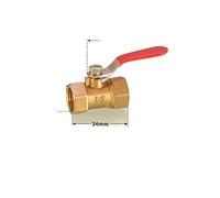 JINGYAN Robinets à boisseau sphérique Red Handle Small Ball Valve Copper Thickened Pagoda Intubation Inner Wire Outer Teeth Switch Straight Valve(FC-3-14)