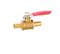 JINGYAN Robinets à boisseau sphérique Red Handle Small Ball Valve Copper Thickened Pagoda Intubation Inner Wire Outer Teeth Switch Straight Valve(FC-4-9)