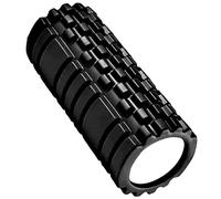 JINGYAN Rouleaux en mousse Gym Yoga Column Fitness Foam Roller Pilates Exercise Back Muscle Soft Massage Block 33cm*14cm(Black)