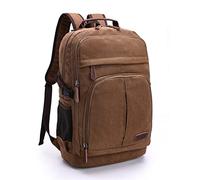 JINGYAN Sacs à dos d'extérieur Business Leisure Vackpack Retro Large Capacity Computer Bag Waterproof Outdoor Travel Canvas Backpacks For Men