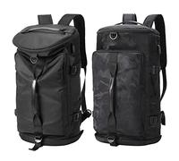 JINGYAN Sacs à dos d'extérieur Charging Port Men Dry Wet Separation Backpack Large Capacity Portable Breathable Lightweight Outdoor Travel Bag