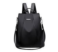 JINGYAN Sacs à dos d'extérieur Solid Color Women's Large-capacity Anti-theft Oxford Cloth Shoulder Bag Outdoor Canvas Oxford Cloth Shoulder Bag(Black)
