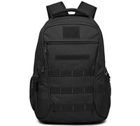 JINGYAN Sacs à dos d'extérieur Tactical Backpack Military Rucksacks Men Waterproof Sport Travel Backpacks Camping Hiking Fishing Hunting Army Bags(Black)