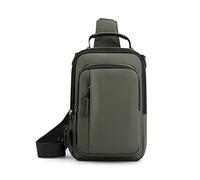 JINGYAN Sacs bandoulière homme Multi-functional Men Chest Bag Male Messenger Bags Waterproof Crossbody Outdoor Travel Backpacks(Army Green)
