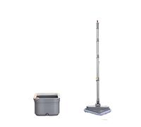 JINGYAN Seaux de Nettoyage Spin Mop with Bucket Hand-Free Lazy Squeeze Automatic Floor Self-Cleaning