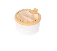 JINGYAN Sucriers Household Material Box Combination Kitchen Salt Tank Monosodium Glutamate Seasoning Box with Spoon Light Luxury Seasoning Jar(Yellow)