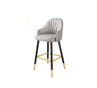 JINGYAN Tabourets de Bar Bar Stools Minimalist Light Luxury High Chair Backrest Home Stool(A-Gray,55cm)