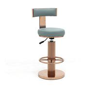 JINGYAN Tabourets de Bar Counter Height Bar Stool with Backrest Adjustable Swivel Chair Stainless Steel Legs for Kitchen