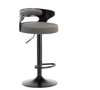 JINGYAN Tabourets de Bar Leather Living Room Bar Chair Minimalist Kitchen Furniture Backrest High Stool European Pub Rotating Lifting Barstool