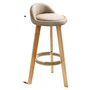 JINGYAN Tabourets de Bar Modern Minimalist Chairs Solid Wood High Foot Bar Stool Rotating Design Waiting Thick Cushion Counter Stools Many Styles