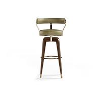JINGYAN Tabourets de Bar Revolving Kitchen Bar Stool Solid Wood Household Furniture High Chair