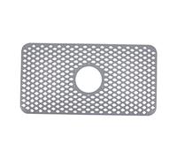 JINGYAN Tapis d'évier Kitchen Silicone Sink Mat Drain Pad Foldable Sink Protector Non Slip Mat Quick Drying Dish Drain Pad Kitchen Accessories(Grijs)