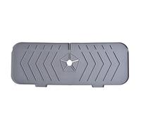 JINGYAN Tapis d'évier Silicone Sink Mat Waterproof Flexible Durable Splash-Proof Quick-Drying Faucet Handle Drip Catcher Tray for Restaurant(Grijs)
