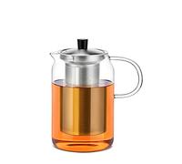 JINGYAN Théières 900 ml de haute qualité Théières en verre acier inoxydable Filmeur d'infuseur Infuser Théière à bulles intérieure Famille Moderne Set