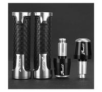 JINGYAOTONG pour Suzuki Bandit 1250 250 400 650 Bandit 1200 Poignées De Guidon De Moto Bouchon Pièces De Poids Embout De Main (Couleur : Sliver Black Sliver, Taille : 1)