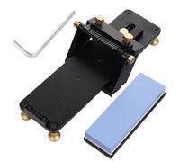 Jingyash Affûteuse de ciseaux à bois - Guide d'affûtage réglable en d'aluminium silencieux - Pierres à aiguiser réglables pour ciseaux - restauration et façonnage d'outils manuels