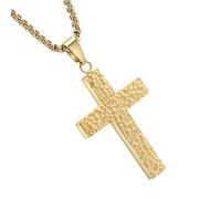 Jingyash Collier Croix,Bijou Collier | Pendentif Bijou Charme en Impression 3D avec Compartiment Secret pour Hommes Femmes Événements Religieux Baptême