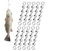 Jingyash Émerillon à Chaîne | Lot de 10 Émerillons en Acier Inoxydable - rotation 360 degrés boules de pêche chaîne émerillons,Conçu pour la Pêche de la Truite, Crappie, Bass, Poisson-Chat et pour les