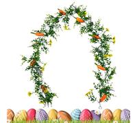 Jingyash Guirlande de Pâques pour Cheminée - Feuillage Artificiel Vert Décor de Pâques 1.8m | Guirlande pour Arche de Manteau Intérieur,pour Décor Printemps Table Mur Escalier Arche Clôture