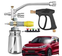 Jingyash Lance Mousse pour Lavage Auto,Lance à Mousse pour Tuyau d'Arrosage - Installation Facile Résistant à l'usure pour Surfaces Extérieures Toitures Allées Camions Sols
