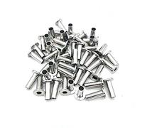 Jingyi Lot de 50 manchons de protection en acier inoxydable pour câble métallique de 0,3 cm, manchons pour garde-corps de terrasse, qualité marine T316