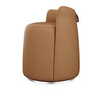 JingYi Store Tabouret De Coiffeuse en Cuir Tabouret Rond De Chambre À Coucher Tabouret De Table Basse De Salon Chaise De Maquillage pour Filles Pivotant (Color : Brown, Size : 45 * 45 * 49cm)