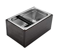 Jingyig Boîte à café facile à nettoyer, en acier inoxydable avec poignée, moulin à café intégré, capacité 1 Count, moderne, semi-automatique, pour voyage